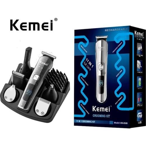 Kemei Hair Clipper Electric Hair Cutting Professional Hair Trimmer Waterproof 6 in 1 Machine Beard trimer Body Men Haircut