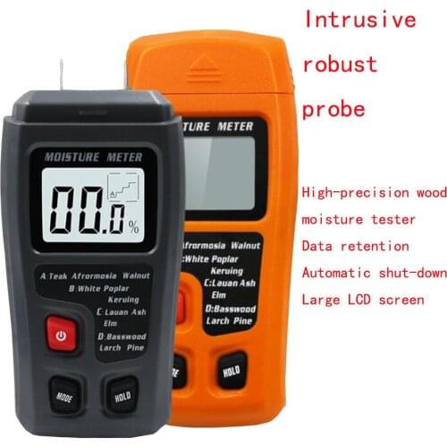 Wood Moisture Content Of 0-99.9% Two-Pin Digital Tester, Wooden Floor Carton Moisture Measurement Moisture Meter