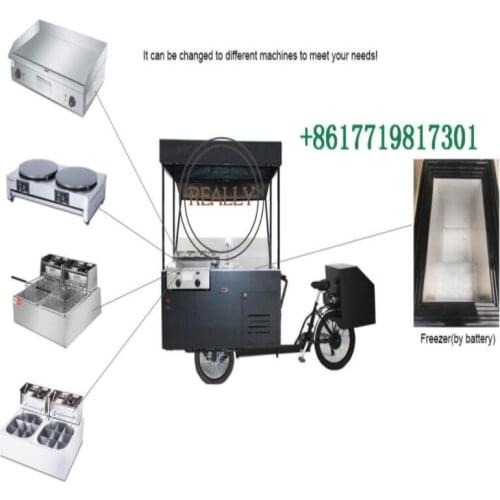 Hot Sale Multi Function Mobile Hot Dog Ice Cream Electric Bike Food Tricycle With Refrigerator for Hotdog Hamburger Drink Sale