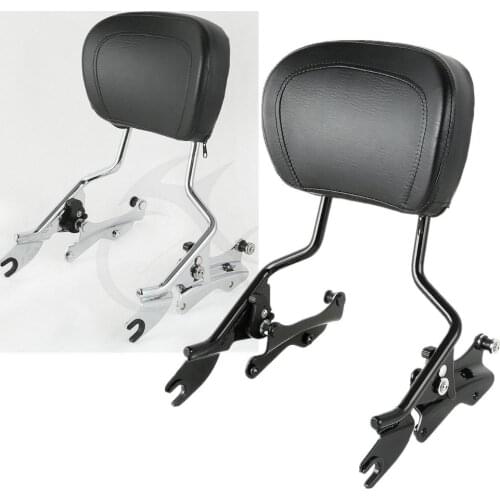 Motorcycle 4 Point Docking Sissy Bar Backrest Pad For Harley Touring Road King Street Glide Electra Glide Road Glide 2014-2018