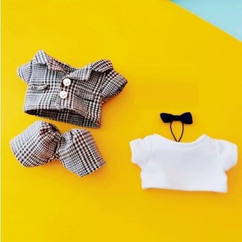 [MYKPOP]KPOP Dolls Clothes & Accessories: Suit 4pcs Set for 15cm 20cm doll (without doll) Fans Collection SC20080214