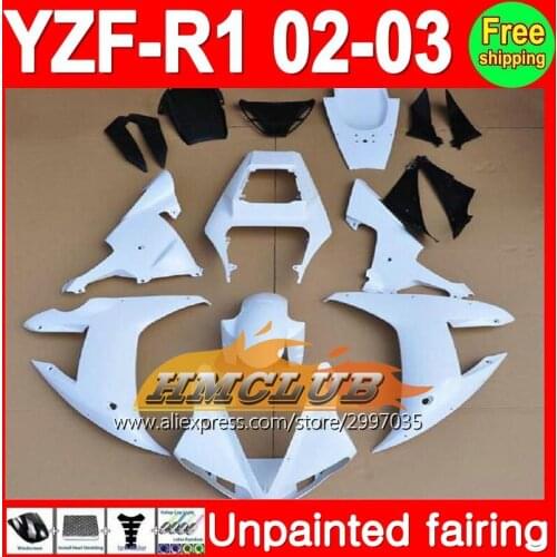 Body Unpainted Full Fairing Kit For YAMAHA YZF-R1 02-03 YZF R1 YZFR1 R 1 YZF1000 1000 YZF-1000 02 03 2002 2003 Fairing