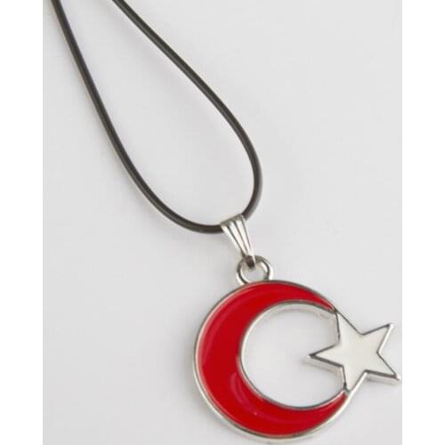 Red the Moon the stars Necklace