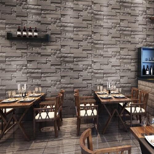 Luxury Stone Brick wall 10M Non Woven Wallpaper Roll papel de parede 3D Living Room Background Wall Decor Art Wall Paper