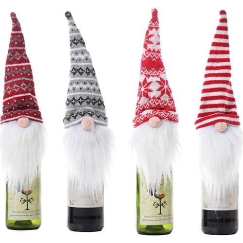 Christmas Wine Bottle Covers Gnomes Wine Bottle Toppers