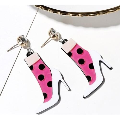 Earrings For Women Acrylic Party Fashion Eardrop Cosplay Eye-Catching Punk Jewelry For Party Exaggerated Record Knife Halloween