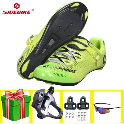 SIDEBIKE Road Cycling Shoes Men Sneakers 2021 Unisex Breathable Self-Locking Bike Bicycle Shoes Sapatilha Ciclismo SPD -SL Shoes