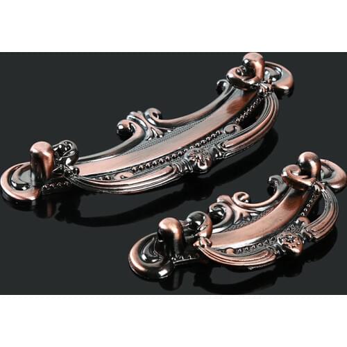 Modern Green Bronze European Garden Handle Zinc Alloy Antique Wardrobe Handle Drawer Cabinet Door Handle