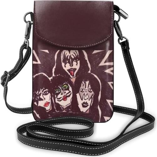 Kiss Band Shoulder Bag Business Female Women Bags Gifts Aesthetic Leather Purse