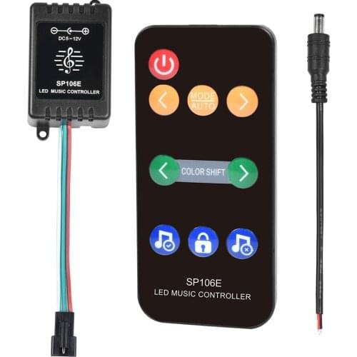 SP106E DC5V-DC12V Pixel LED Music Controller