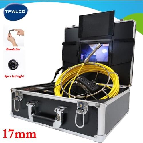 Pipe/Sewer/Drain/Pipeline Wall Inspection Endoscope System With 17mm Camera & 7Inch TFT LCD Display