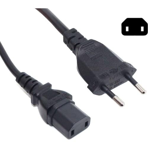 Universal 2Prong Male Plug To IEC320 C17 Female Adapter AC Power Cord For PS4 Pro EU/US Standard Power Supply Charging Cable