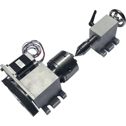 Cnc rotary table100mm cnc router rotation 80 A axis dividing head for milling machine