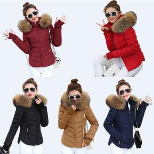 Womens jacket 2020 autumn Fur Collar Winter Jacket Women Short Hooded Parka Female Office Lady Parka jackets for women