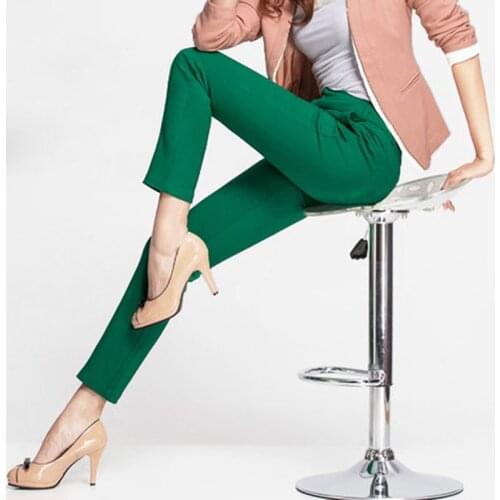 Womens Casual OL Office Pencil Trousers Girlss Cute 12 Colour Slim Stretch Pants Fashion Candy Jeans Pencil Trousers