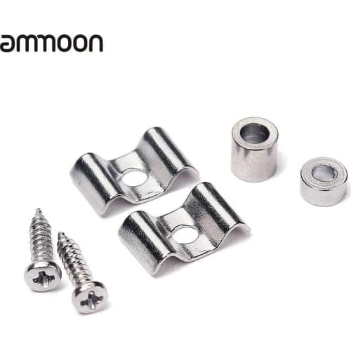 1 Pair Metal String Tree Guide Retainer for electric Guitar Bass Replacement Parts Silver