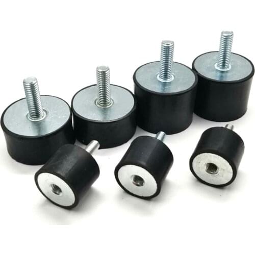 1pcs M10x28mm M12x37mm Rubber Shock Mounts Dia 40/50/60/70/75/80mm Rubber Metal Anti Vibration Bobbin Isolator Damper Type VD