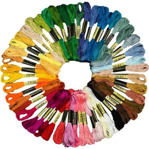 12Pcs Embroidery Threads Multi Colors Cross Stitch Threads Floss Polyester Cotton Embroidery Thread For DIY Sewing Accessories