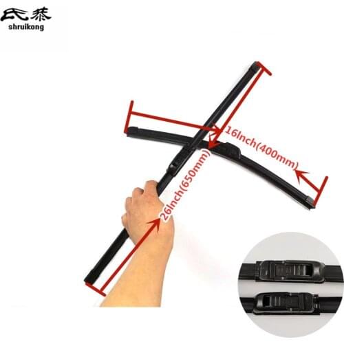 2pcs/lot SG-001 Wiper blades for 2013-2019 Nissan Qashqai j11 26"+16" fit standard J hook wiper arms car accessories