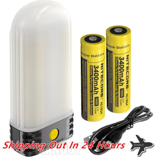 2021 NITECORE Magnetic Base LR60 High CRI 9LED Camping Lantern & Power Bank & Battery Charger with 2x 18650 Rechargeable Battery