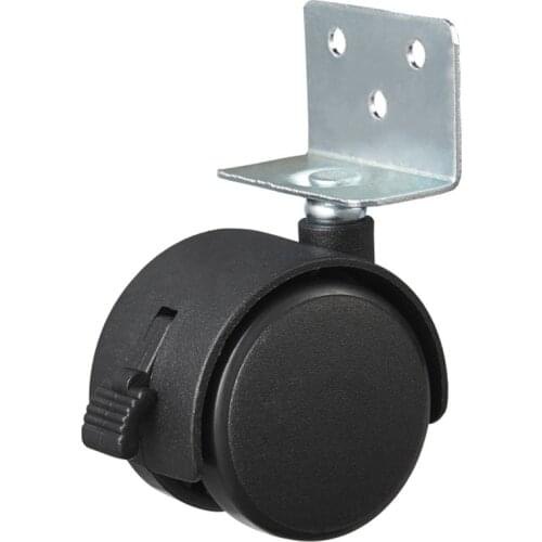 4pcs Furniture Caster Roller Black Swivel wheels Office Chair Baby Restaurant Cart Silent Brake Protection Household Accessory