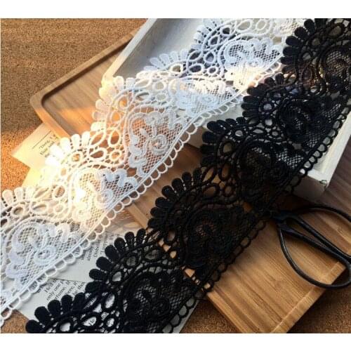 5yards/pack High-quality delicate milk silk water-soluble lace home bed curtain stitching clothing accessories width 9.5CM