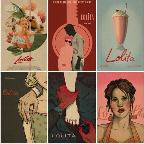 Adrian Lyne Movie Lolita Retro Poster Anime Posters Wall Posters Home Decor Wall Art Canvas Painting Photos for Childrens Room