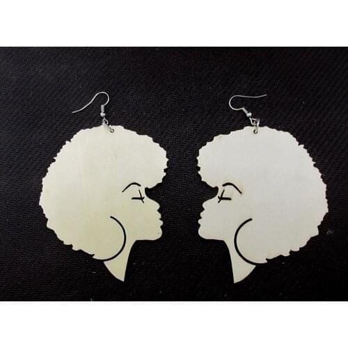 Free Shipping! Natural Hair Women Wood Earrings