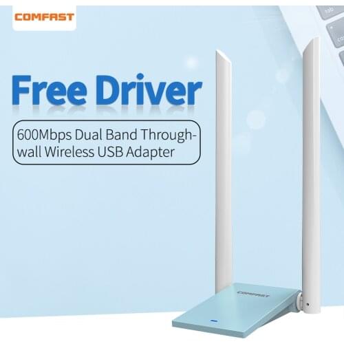 COMFAST CF-WU781AUSB 5GHz WiFi Adapter 600mbps USB 802.11ac Adapter Long Distance Wifi Receiver 2*6dBi Antennas Dual Band
