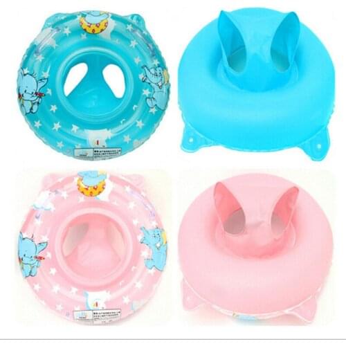 Baby Neck Float Swimming Newborn Baby Swim Neck Ring Pump Mattress Cartoon Pool Swim Wheel Kids Swim Pool Accessories