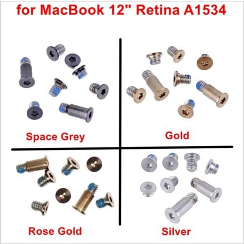 Faishao 1Set 5Sets 10Sets Bottom Case Cover Screws Silver/Gold/Space Grey/Rose Gold for MacBook 12" Retina A1534 2015 2016