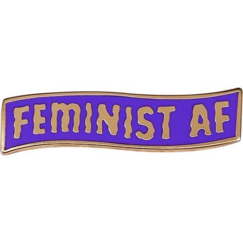 Feminist AF Statement Pin Show the world how woke and proud you are with this fabulous social justice badge