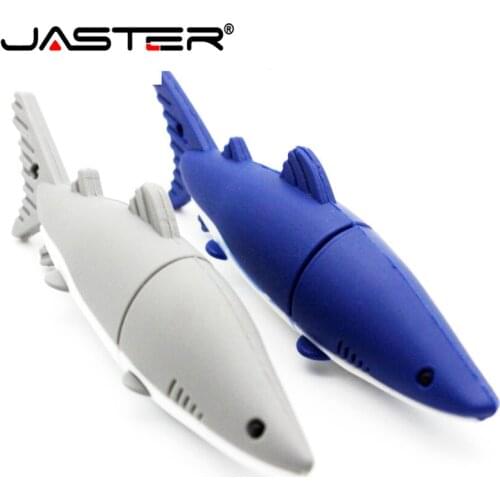 JASTER full capacity Novelty Cartoon Cool style 4GB 8GB 16GB 32GB Shark USB 2.0 Flash Drive Udisk Pen drive new arrival