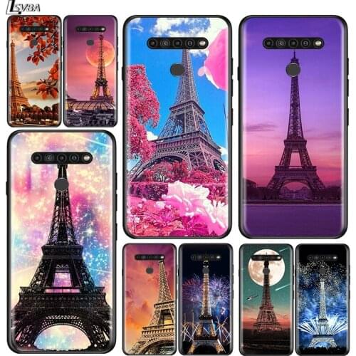 France Paris Eiffel tower for LG G8 G8S G8X V30 V35 V40 V50 V60 ThinQ Q60 K40 K50 K51 K61 K71 K92 K62 Soft Black Phone Case
