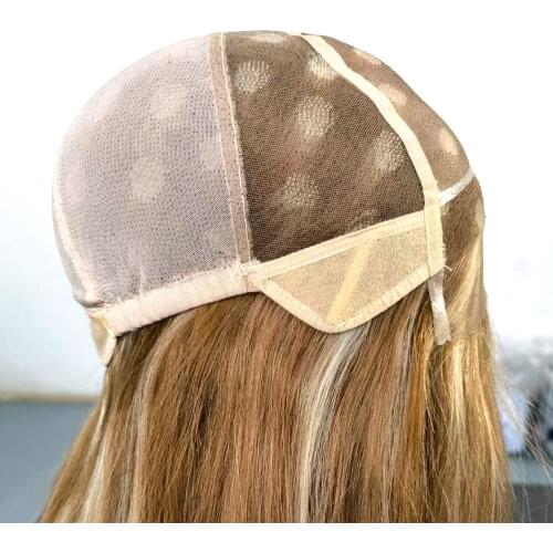 Hstonir Customized Order Swiss Lace Front 6/8/613# European Remy Hair Full Lace Human Hair Wig G044