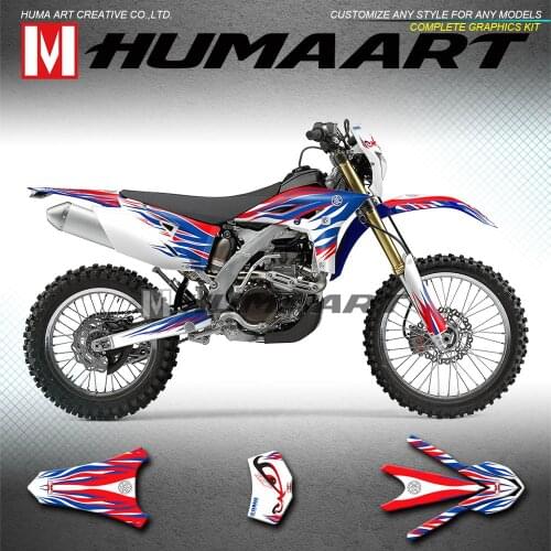 HUMMART Dirt Bike Graphics Custom Sticker Vinyl Wrap Complete Wrap Kit for WR450F WRF 450 2012 2013 2014 2015