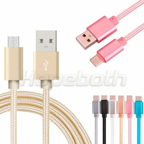 Metal Housing Braided Micro USB Cable 2A Durable High Speed Charging with 10000 Bend Lifespan for Android Smart Phone 1m 2m 3m