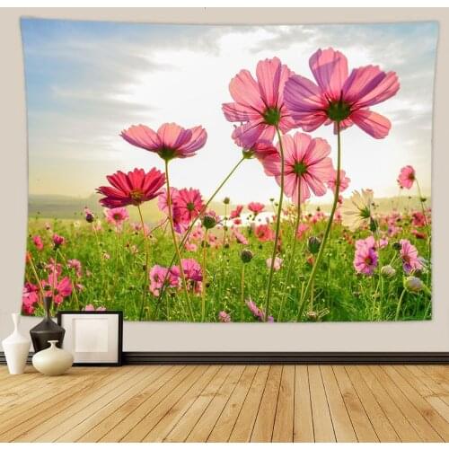 Beautiful scenery background cloth background wall decoration cloth tapestry home decoration mural tapestry beach towel 95*73cm