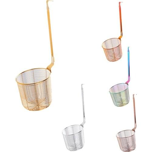 Kitchen Stainless Steel Food Filter Noodle Colander Soup French Fries Foods Cooking Basket Strainer