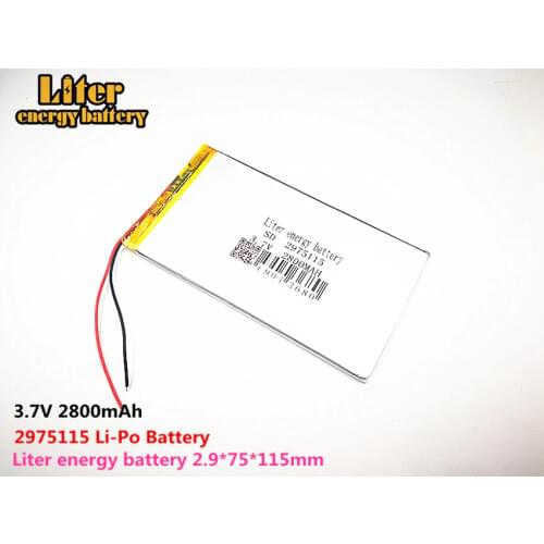 Liter energy battery Good Qulity 3.7V,2800mAH 2975115 Polymer lithium ion / Li-ion battery for tablet pc BANK,GPS,mp3,mp4