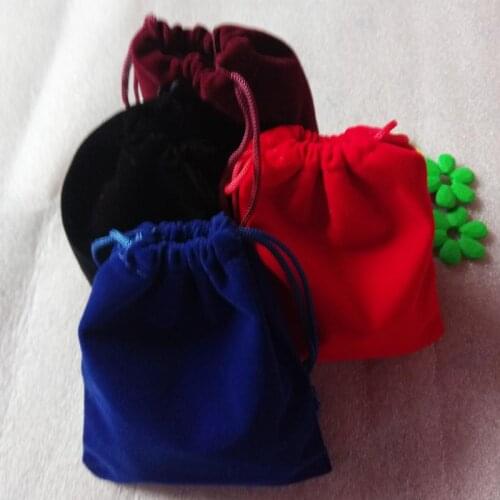 50pcs 7x9cm Jewelry Bags Pouch Velvet Bags Jewellery Pouches Gift Bag For Christmas/wedding Flannel Drawstring Packaging Bag