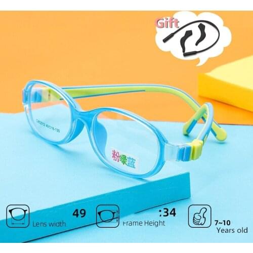 Lovely Ultralight Detachable Children Glasses Boys&Girls Soft Silicone Round Frame Goggle Kids Solid Color Optical Eyeglasses