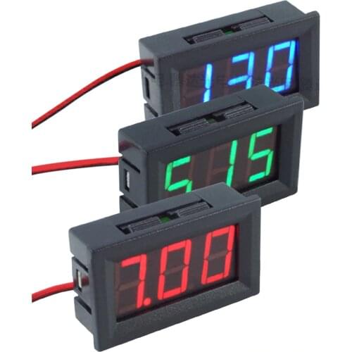 0.56inch LED Display DC 4.5-30V Two-wire Digital Voltmeter Multifunctional Practical Amp Volt Voltage Current Meter Tester