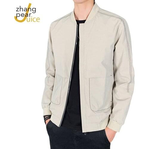 Zip Up Men Jacket Fashion Slim Fit Coats Mens Casual Baseball Bomber Jacket Mens Overcoat
