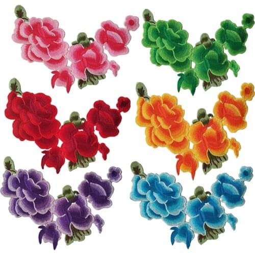 New arrive Iron on Patch Embroidery Applique Badges Sewing Hot Melt Adhesive Patch DIY Sticker Clothing Decoration Accessories