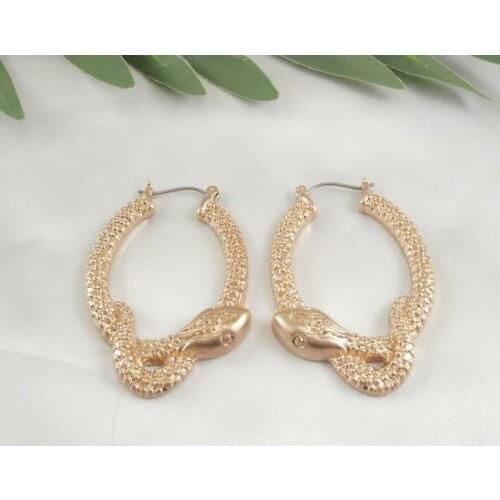 New custom abnormity retro stereo serpentine refined atmosphere beautiful net red earrings earrings
