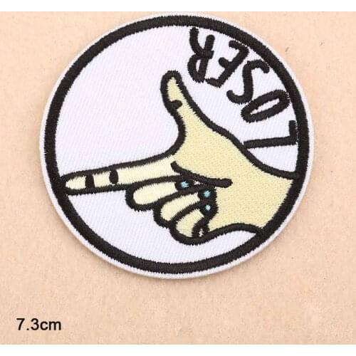 Loser Wolf Howl Sloth Wholesale Iron on Embroidered Cloth Clothes Patch For Clothing Girls Boys Man Woman