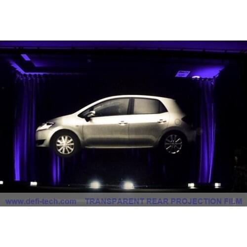 60" of 1 square meter Adhesive transparent Rear projection film/foil for shopping mall, advertising, education, store ,bank