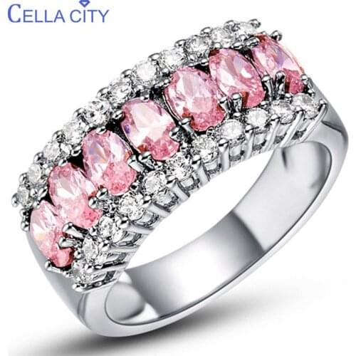 Cellacity Multicolor optional Gemstones Ring for Women Minimalist Silver 925 Jewelry Colorful Female Gift Engagement Wholesale