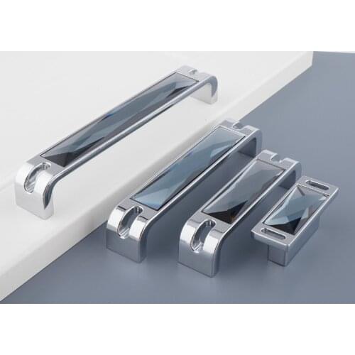 Luxury Simple Style Alloy Zinc Handle For Furniture Wardrobe Cabinet Kitchen Pull Sliding Glass Door Knobs Handles for Furniture